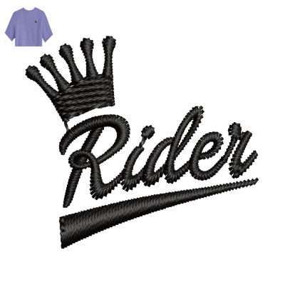 Best Rider Embroidery logo for T-Shirt .