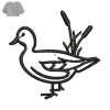 Small Duck Embroidery logo for T-Shirt .