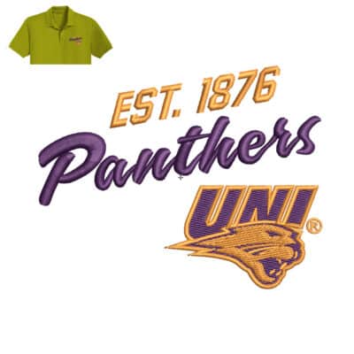 Best Panthers Embroidery logo for Polo Shirt .