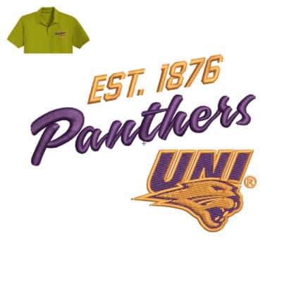 Best Panthers Embroidery logo for Polo Shirt .