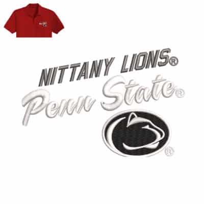 Nittany Lions Embroidery logo for Polo Shirt .