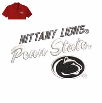 Nittany Lions Embroidery logo for Polo Shirt .
