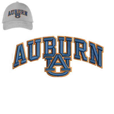 Auburn 3d puff Embroidery logo for Cap .