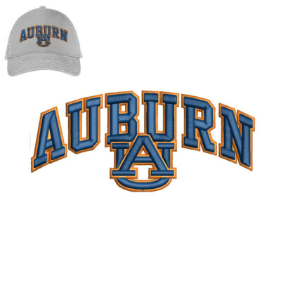 Auburn 3d puff Embroidery logo for Cap .