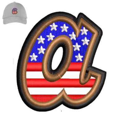 Amirican At Sign 3d puff Embroidery logo for Cap .