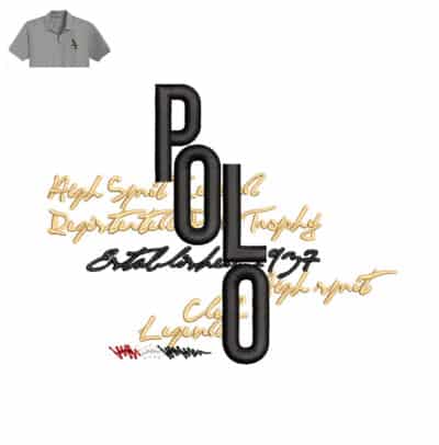 Polo Embroidery logo for Polo Shirt .