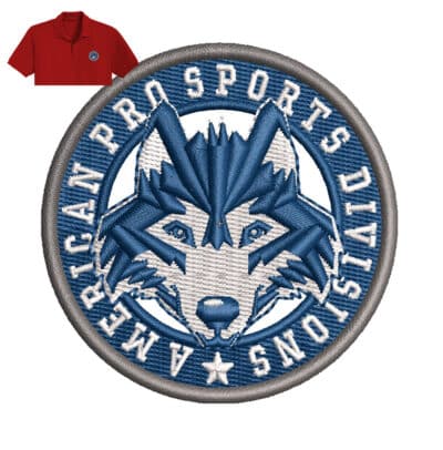 American Prosports Embroidery logo for Polo Shirt .