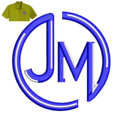 Juancho Jm Embroidery logo for Polo Shirt .