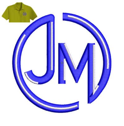 Juancho Jm Embroidery logo for Polo Shirt .