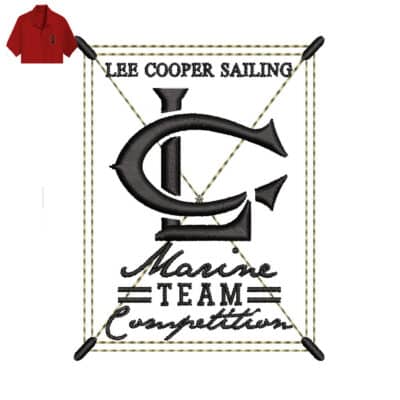 Cooper Sailing Embroidery logo for Polo Shirt .