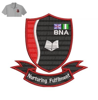 Nurturing Embroidery logo for Polo Shirt .