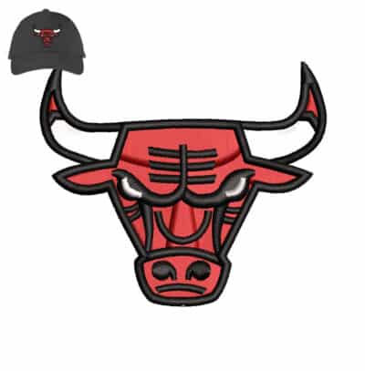 Chicago bulls 3D puff Embroidery logo
