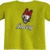 Daisy Deer Embroidery logo for Baby T-Shirt .