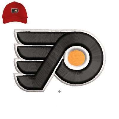 Philadelphia flyers 3dpuff Embroidery logo for Cap .
