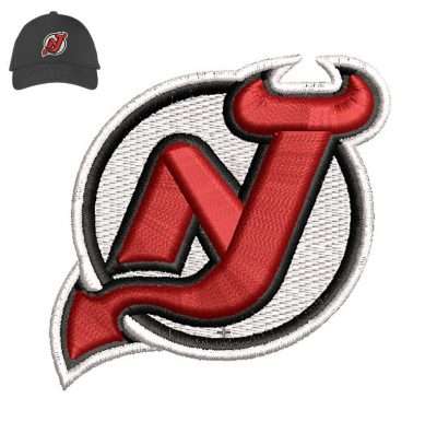 jersey devils 3dpuff Embroidery logo for Cap .