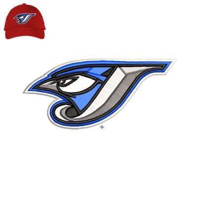 Blue jasy 3dpuff Embroidery logo for Cap .