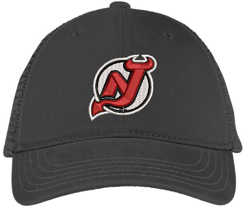 jersey devils 3dpuff Embroidery logo for Cap .