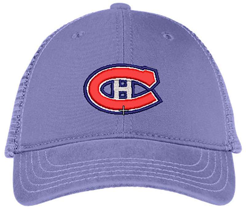 Montreal canadines 3dpuff Embroidery logo for Cap .