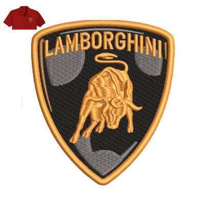 Best Lamborghini Embroidery logo for Polo Shirt .