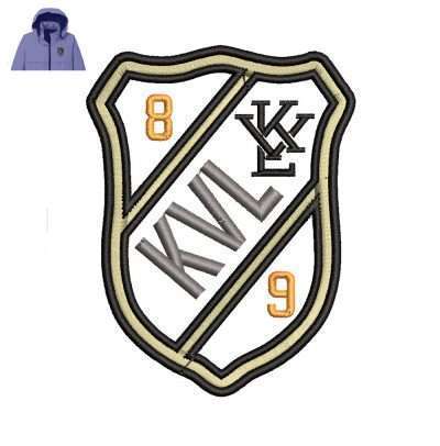 Kvl 89 Embroidery logo for Hodi Jacket .