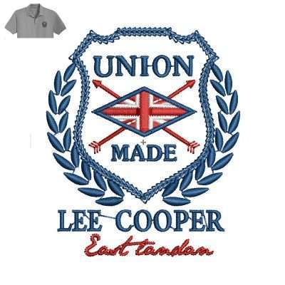 Union Lee Cooper Embroidery logo for Polo Shirt .