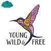 Young Wild Bird Embroidery logo for Polo Shirt .