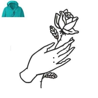 This is the Best Hand Flower Embroidery logo for Hoody . We ensure guarantee of this embroidery logo, If you need more information contact us