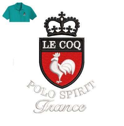 Polo Spirit Embroidery logo for Polo Shirt .