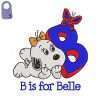 Bis For Belle Embroidery logo for Baby Bib .