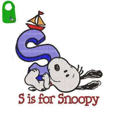 Best Snoopy Embroidery logo for Baby Bib .