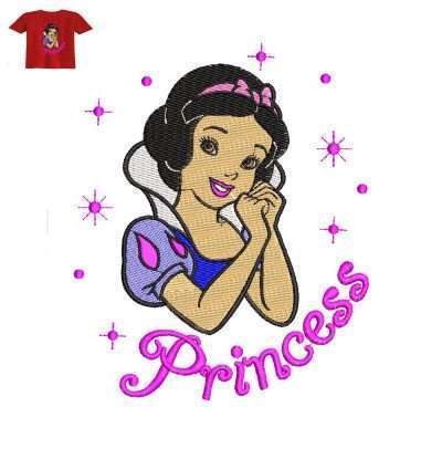 Princess Girl Embroidery logo for Baby T-Shirt .