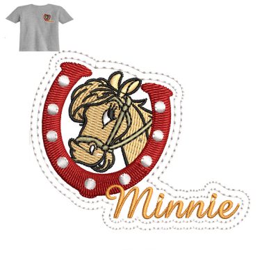 Minna Horse Embroidery logo for Baby T-Shirt .