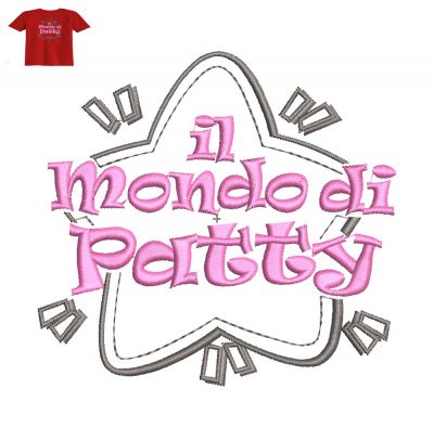 Mondo Petty Embroidery logo Baby T Shirt .