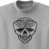 Head Skull Embroidery logo for Sweater .