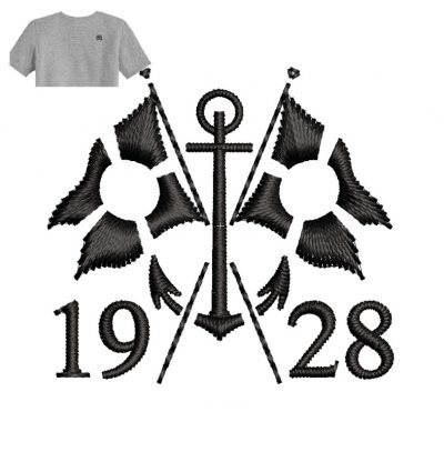 International Ship Embroidery logo for Polo Shirt .