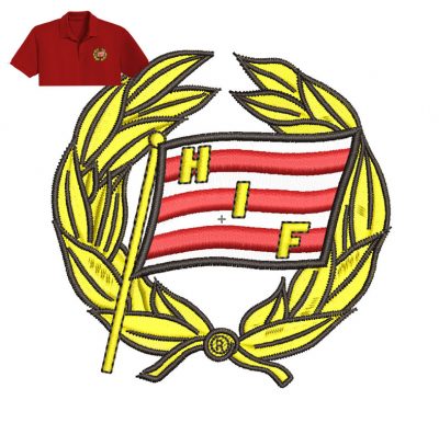 HIF Flag Embroidery logo for Polo Shirt .