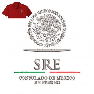 SRE Mexicanos Embroidery logo for Polo Shirt .