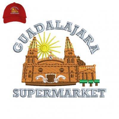 Guadalajara Supaermarket Embroidery logo for Cap .