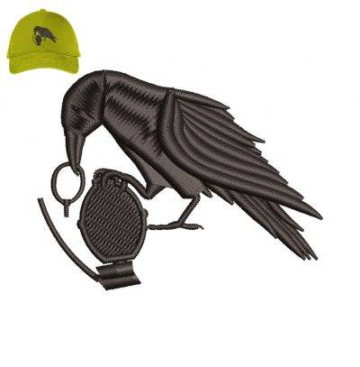 Best Crow Embroidery logo for Cap .