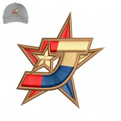star 3dpuff Embroidery logo for Cap .