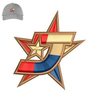 star 3dpuff Embroidery logo for Cap .