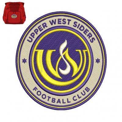 Upper West Embroidery logo for Bag .