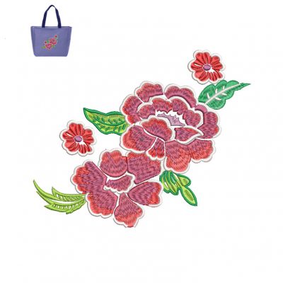 Best Flower Embroidery logo for Hand bag .