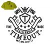 Timeout California Embroidery logo for Polo Shirt .
