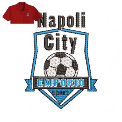Napoli Emporio Embroidery logo for Polo Shirt .
