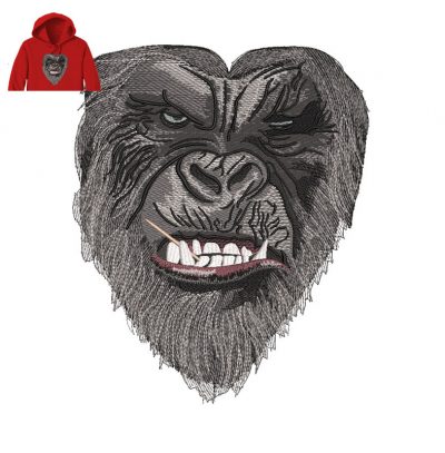 Gorilla stock Embroidery logo for Hoody .