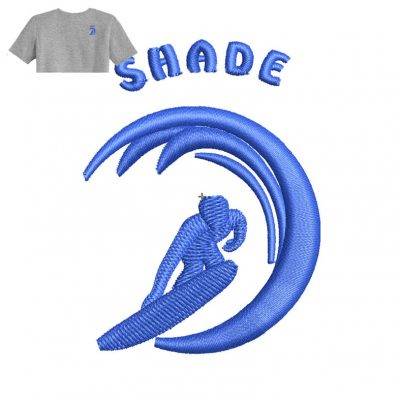 Surfer Dudes Embroidery logo for T-shirt .