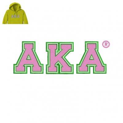 Best AKA Embroidery logo for hoody .