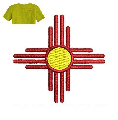 New mexico Flag Embroidery logo for Polo Shirt .
