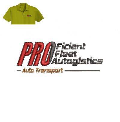 PRO Ficient Embroidery logo for Polo Shirt .